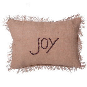 Vickerman QTX17511 14" x 20" Holiday Words Joy Pillow