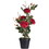 Vickerman TA181703 21" Red Rose Plant in Pot