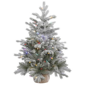 Vickerman 18" x 14" Frosted Sable Pine Tree 46Tips