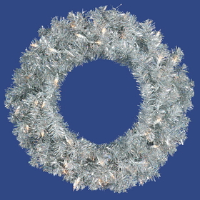 Vickerman Silver Wreath Dural 50CL Lts 180T