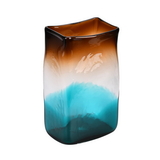 Vickerman Burnt Sienna Rectangle Glass Vase
