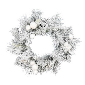 Vickerman Frosted Beacon Pine Wreath 24Tips