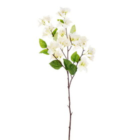 Vickerman EF240130 41" Cream Bougainvillea Spray. It Measures 41 Inches Tall. Each Bag Includes Three Pieces.