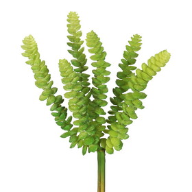 Vickerman 10" Artificial Soft Plastic Green Mini Plants. Comes 3 per pack.