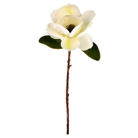 Vickerman 20" White Single Magnolia Pick 3/pk