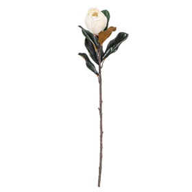 Vickerman FA240128 28" Artificial White Magnolia Flower Leaves Spray 2/Bag.