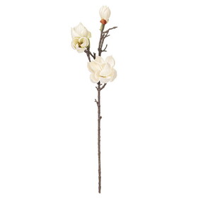 Vickerman FA240129 29" Artificial White Magnolia Flower Buds Spray 2/Bag.