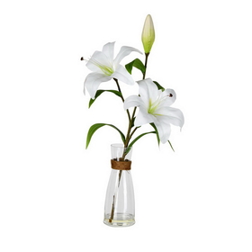 Vickerman 16.5" Lily Floral Arrangement