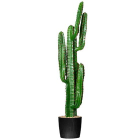 Vickerman Green Finger Cactus in Gray/Red Pot