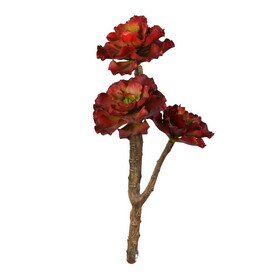 Vickerman 13" Artificial Red Succulent Spray.
