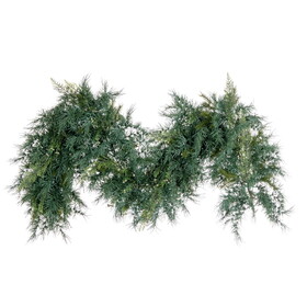 Vickerman 6' X 14" Artificial Mixed Fern Cedar Doublesided Garland