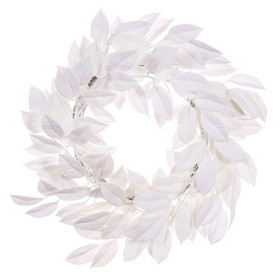 Vickerman FK221324 24" White Gardenia Snowy Wreath