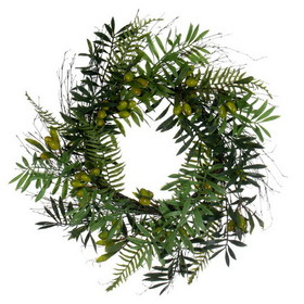 Vickerman FK235024 24" Mixed Olive Leaf Wreath