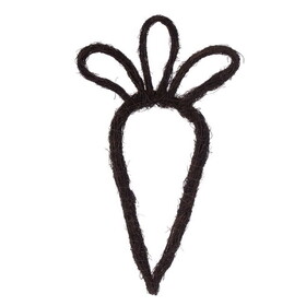 Vickerman FPQ241923 23"H X 12"W Carrot Outline Wreath. Made Of Natural Twigs.