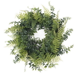 Vickerman Buckler Fern & Grass Wreath-Green