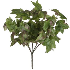 Vickerman 13" Artificial Green Ivy Bush Pack of 2