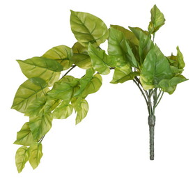 Vickerman 24" Artificial Green Pothos Leaf Bush Vine Pack of 2