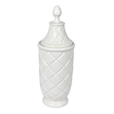 Vickerman White Ceramic Container with Lid