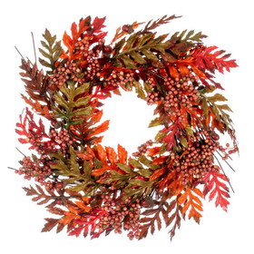 Vickerman FQ222722 22" Oak Leaves/Acorn/Berry Wreath