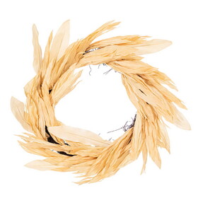 Vickerman FQ236528 28" Artificial Cream Corn Husk Wreath.