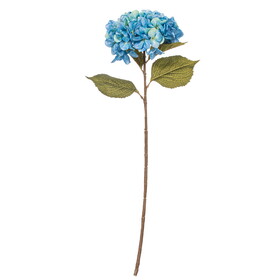 Vickerman FR250102 32.5" Blue Hydrangea Stem With 9" Flower Head,3/Bag.This Artificial Hydrangea Stem Features Vibrant Petals With Realistic Details