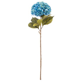Vickerman FR250302 42" Blue Hydrangea Stem With 10" Flower Head.This Artificial Hydrangea Stem Features Vibrant Petals With Realistic Details