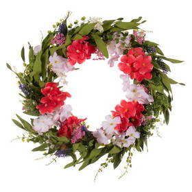 Vickerman FT210022 22" Pink Fall Floral Wreath