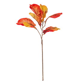 Vickerman FT240513 31" Orange Fiddle Leaf Spray. It Measures 31 By 5 Inches. It Includes 3 Pieces Per Bag.