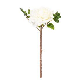 Vickerman FXT240111 16.5" Cream Peony Stem. The Flower Head Is Made With Real Touch Material. Each Bag Contains Three Sprays.