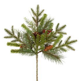 Vickerman 24" Artificial Cibola Mixed Berry Christmas Spray