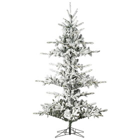 Vickerman 7.5' x 57" Flock Yukon Display Tree