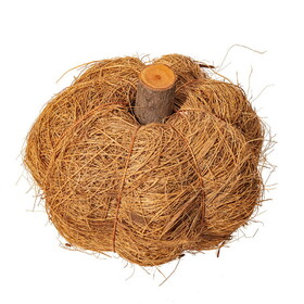 Vickerman H7CPL000 Natural Botanicals Dried 2.5-3 Inch Hand Crafted Natural Coconut Coir Pumpkin