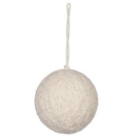 Vickerman JE220561 5" Ivory Wool String Wrapped Ball 2/Bag