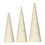 Vickerman JE230324 12/18/24" White Braided Cone Set/3 3/Bag