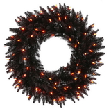 Vickerman Black Fir Wreath DuraL 50Org 210T