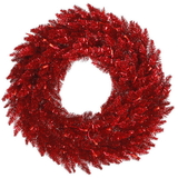 Vickerman Tinsel Red Fir Wreath 210T