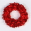Vickerman K168125LED 24" Flk Red Wreath DuraLit LED 50Rd 150T