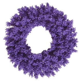 Vickerman Flocked Purple Fir Wreath 150T