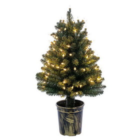 Vickerman 26" Potted Cone Topiary Dura-Lit 100CL