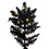 Vickerman K221546LED 4.5' x 25" Flocked Black DuraLit 200WW