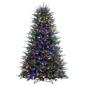 Vickerman K230667LED 6.5' X 53" Georgian Fraser Fir Artificial Pre-Lit Christmas Tree With Folding Metal Tree Stand