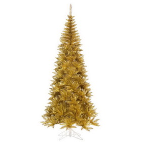 Vickerman 7.5' x 40" Gold Slim Fir Tree 1238Tips