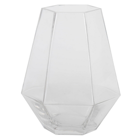 Vickerman 8.6" Hexagon Glass Vase