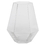 Vickerman LG182011 8.6" White Hexagon Glass Vase