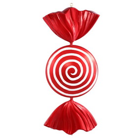 Vickerman M110924 37" Red-White Peppermint Spiral Candy