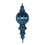 Vickerman M163562 35" Sea Blue Shiny Glitter Finial