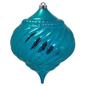 Vickerman 8" Turquoise Shiny Mercury Onion 1/Bg