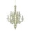 Vickerman M170112 12" Champagne Glitt Chandelier Orn 3/Bag