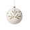 Vickerman MT2212115 4" Holly Jolly White Ball Ornament 3/Bag