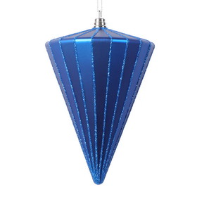Vickerman MT224302 6" Matte Blue Cone Ornament 3/bag